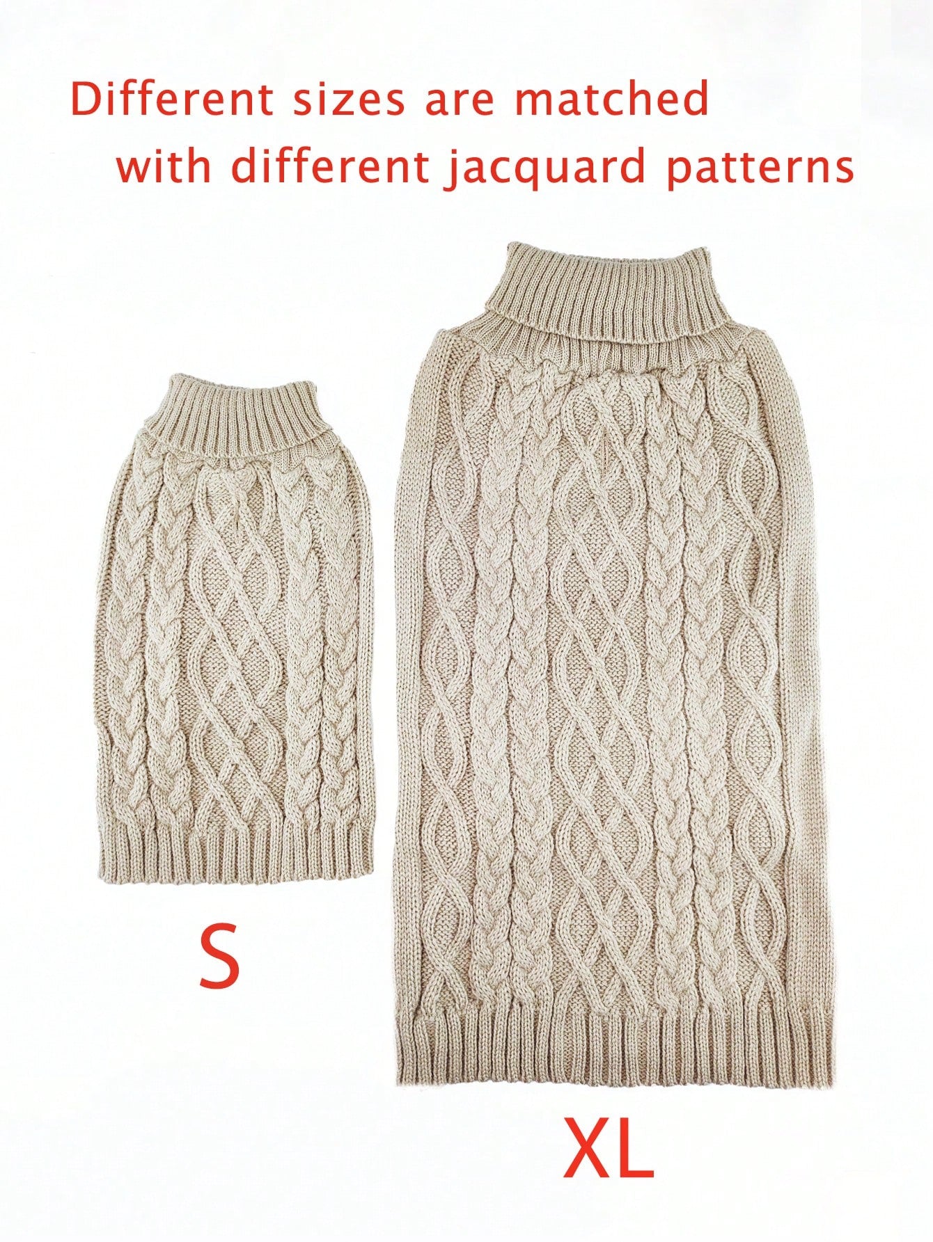 1Pc Classic Pattern Pet Sweaters Soft and Cozy Knitwear for Small Middle Large Dogs, Thickened Knitted Turtleneck Design Elastic and Warm Puppy Winter Apparel for Boy and Girl Dogs