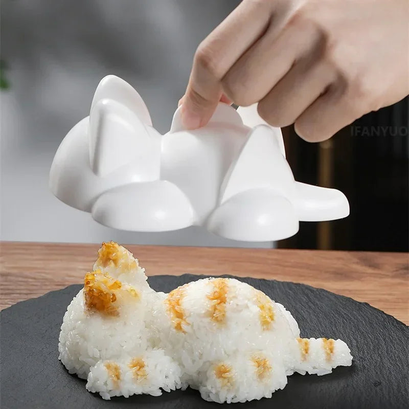 1PC Cute Cartoon Cat Mold DIY Rice Ball Sushi Molds Kids Rice Mashed Potato Pumpkin Mash Baking Supplies Kitchen Accessorie