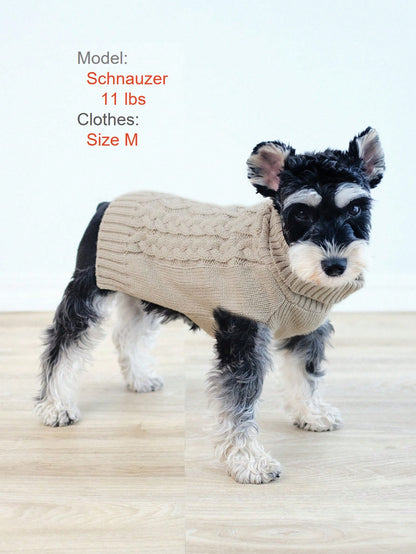1Pc Classic Pattern Pet Sweaters Soft and Cozy Knitwear for Small Middle Large Dogs, Thickened Knitted Turtleneck Design Elastic and Warm Puppy Winter Apparel for Boy and Girl Dogs